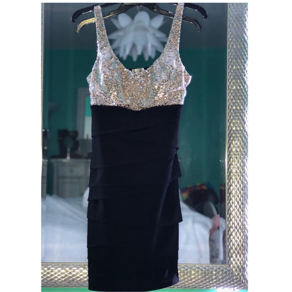Sequin black party dress
